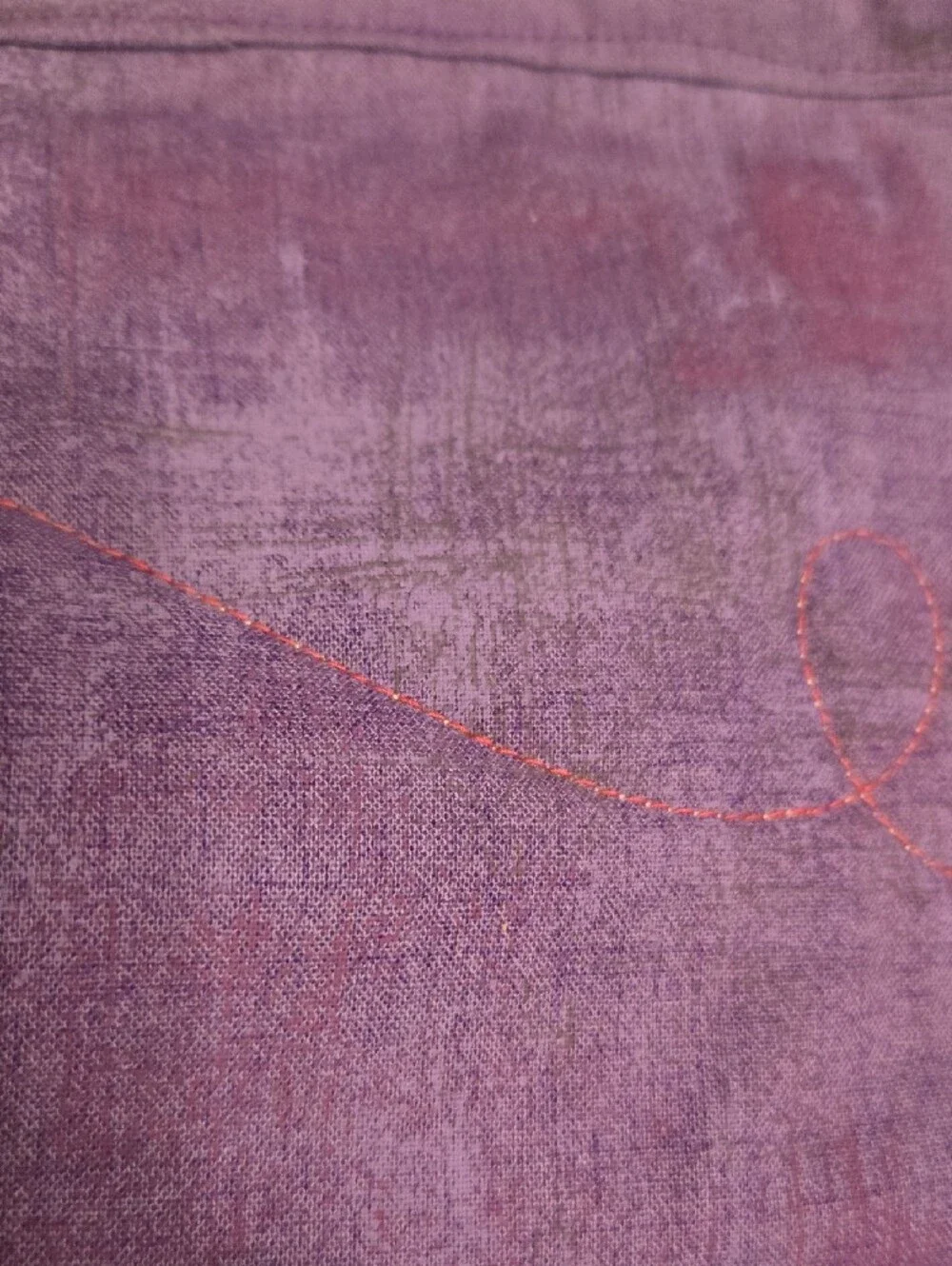 Handmade Patchwork Quilt in Pink and Purple With Butterflies On Reverse Side